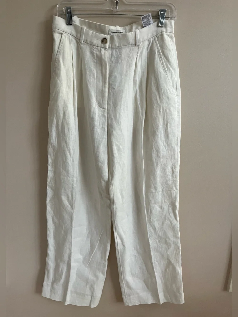 NWT-Banana Republic SoHo Wide-Leg Linen Pant, Size 6